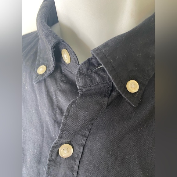 BONOBOS Large Slim Fit Men's Black Button-Down Shirt - Picture 4 of 8